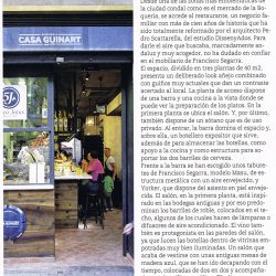 Dsieño y decoración restaurante Casa Guinart Revista Proyecto Contract pag 03