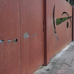 Puertas de hierro modernas para exterior Acero corten